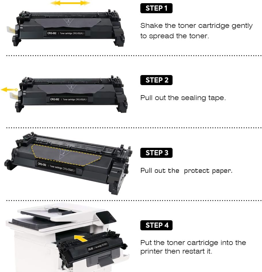Compatible Toner Cartridge Replacement for Canon 052H 052 (1-Pack), Compatible use with Canon ImageCLASS LBP214dw, LBP215dw, MF424dw, MF429dw, MF426dw Series Printers