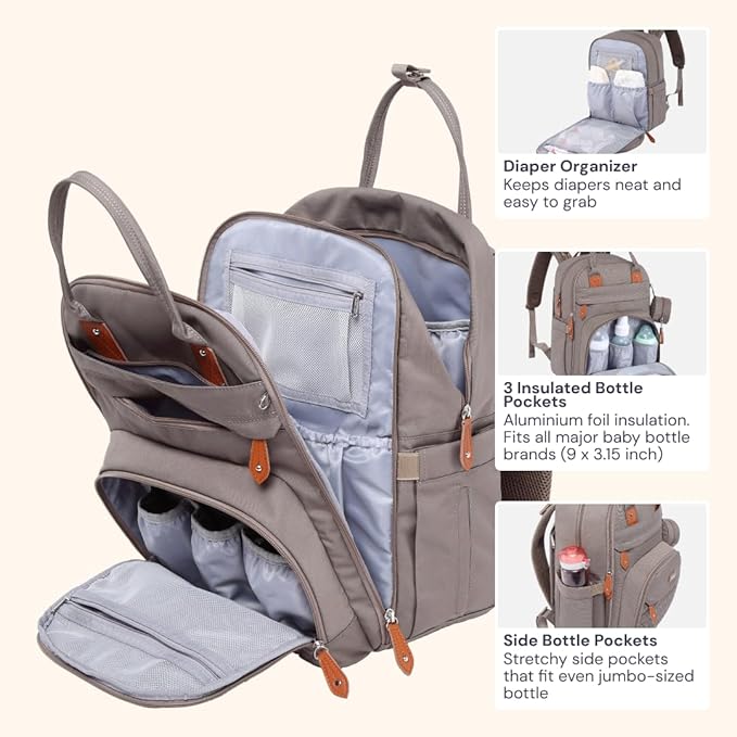 BabbleRoo Diaper Bag Backpack