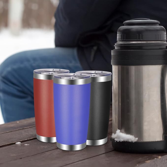 VEGOND 20oz Tumbler with Lid and Straw Stainless Steel Tumbler Cup Bulk Vacuum