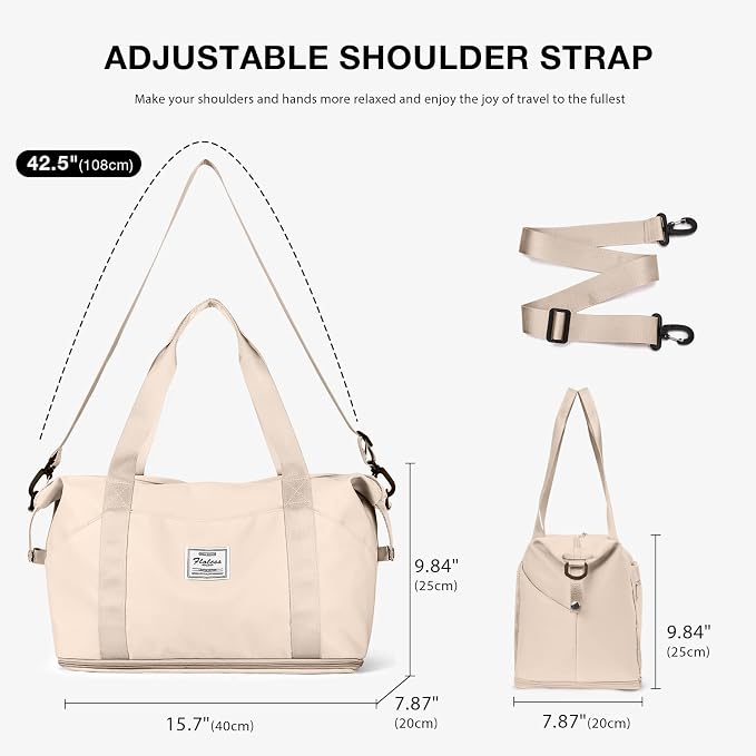 Travel Duffel Bag, Sports Tote Gym Bag, Shoulder Weekender Overnight Bag