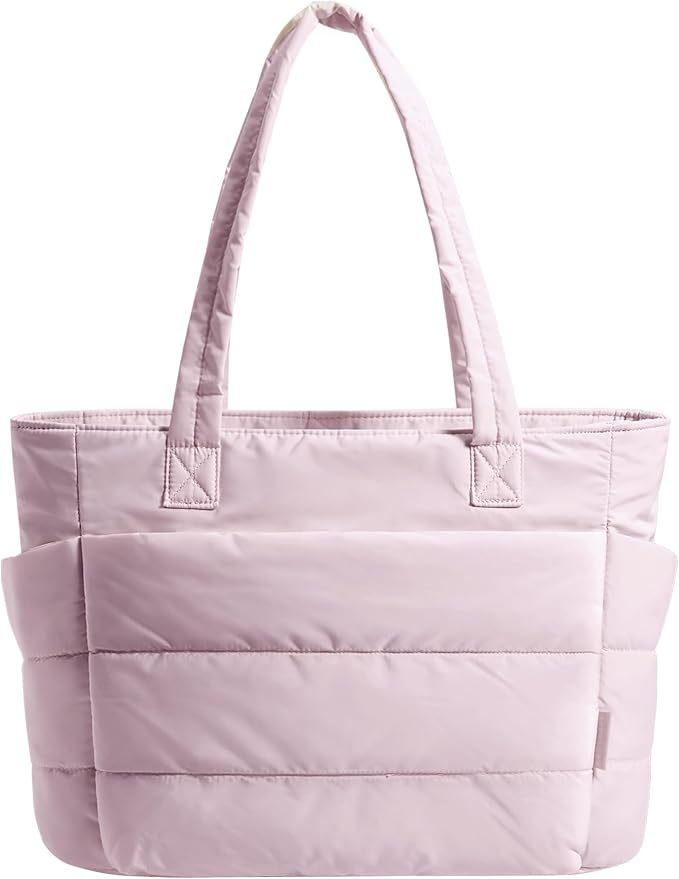 BAGSMART Tote Bag for Women, Lightweight Puffy Tote Bag