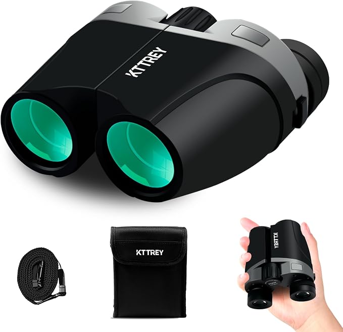 10x25 Compact Binoculars for Adults and Kids, Small High Powered Binoculars