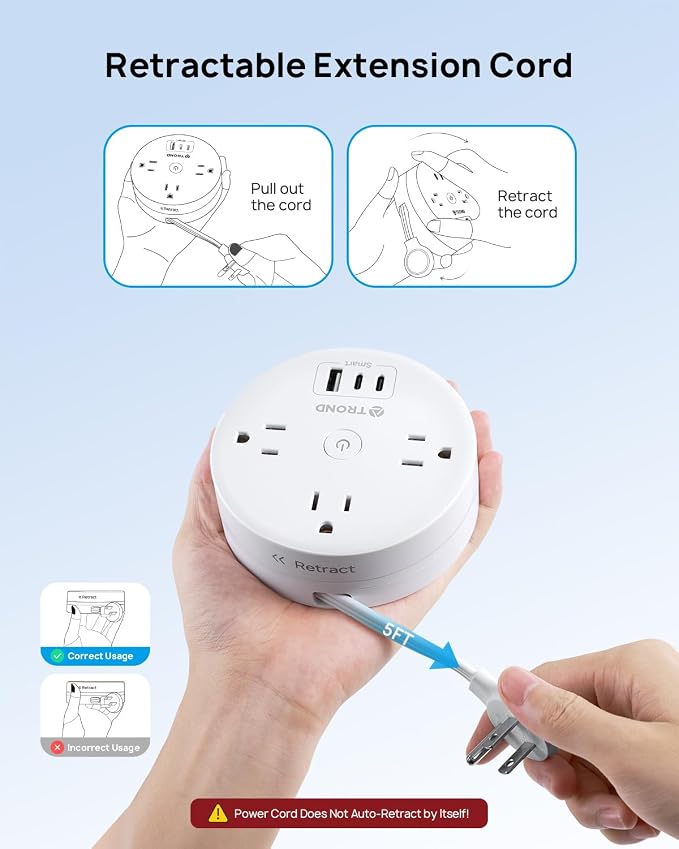 TROND Travel Power Strip