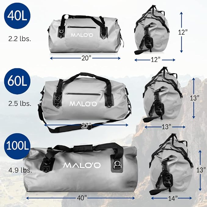 Malo'o Waterproof Roll-Top Duffel - 100L - Keep Gear Dry
