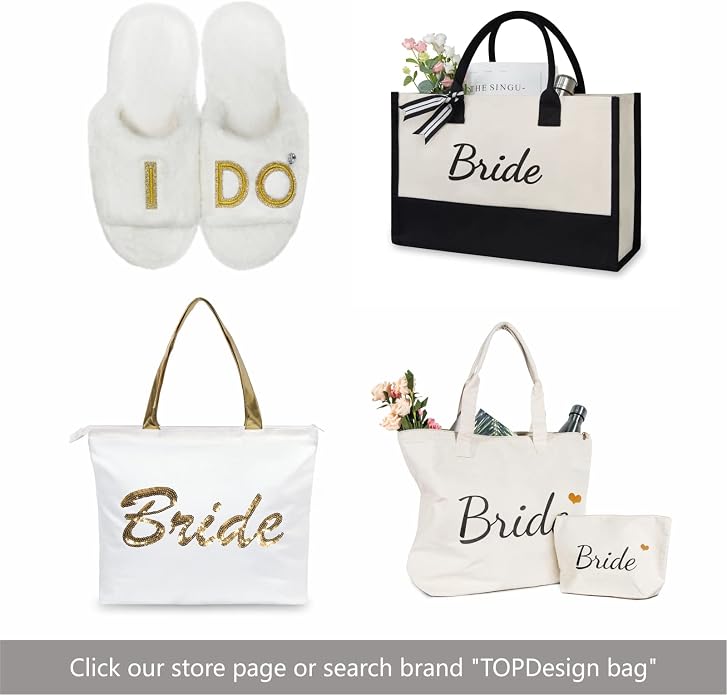 TOPDesign Canvas Tote Bag, Bridal Shower Gifts