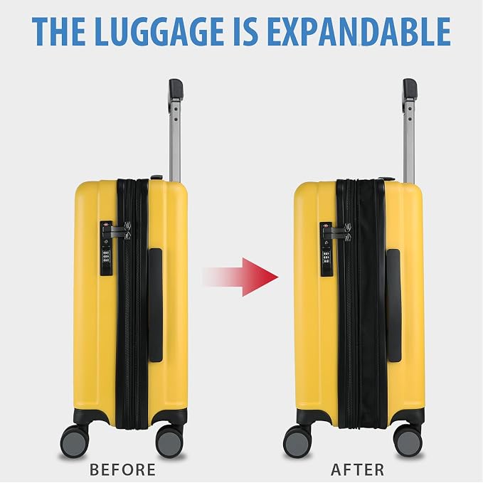 KROSER Hardside Expandable Carry On Luggage