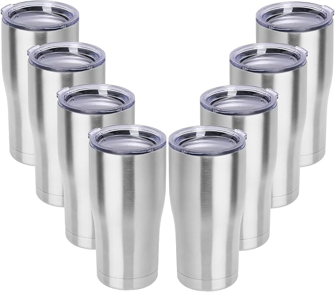 DOMICARE 20oz Tumbler with Lid Stainless Steel Tumblers Bulk, Double Wall