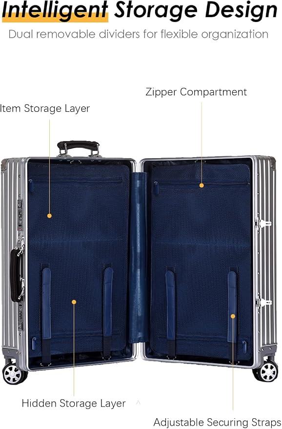 HotWay 28 Inch All Aluminum Checked in Luggage