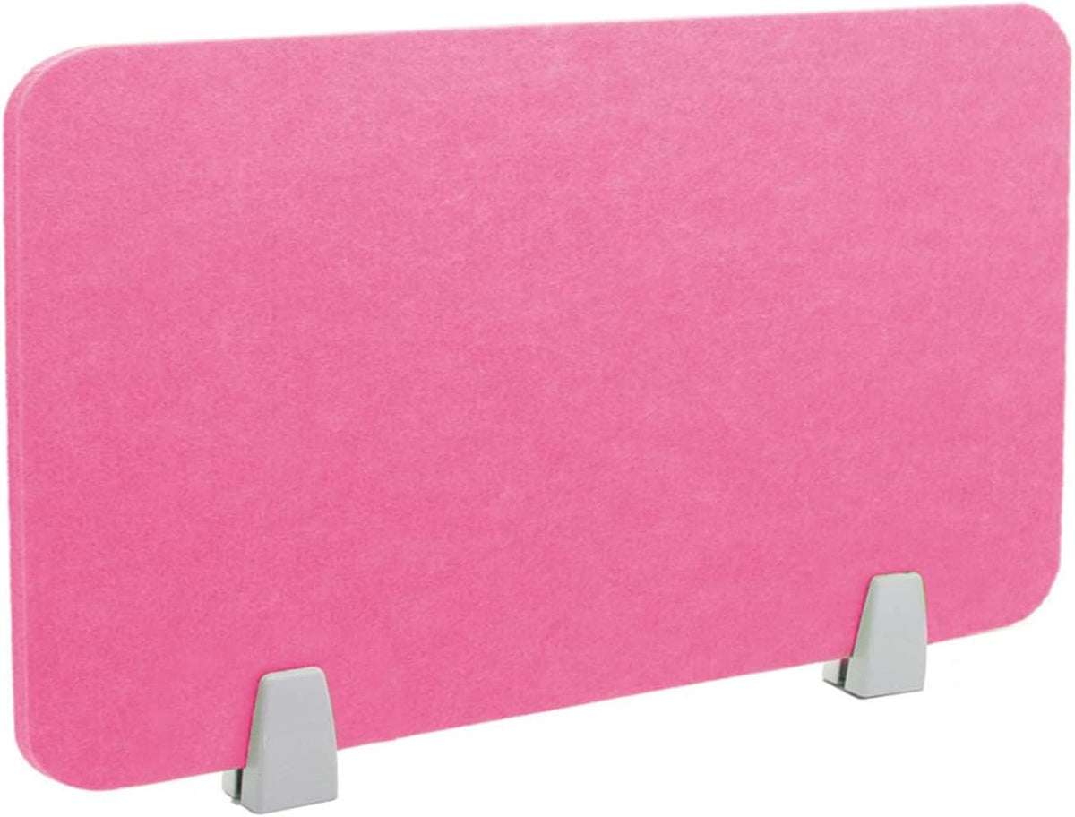 Icegrey Acoustic Desk Divider Privacy Panel Removable Sound Absorbing Desk Partition Board with 2 Clips for Student Call Centers Offices Braries Classrooms Library, Rose Red, 35.1x11.7"