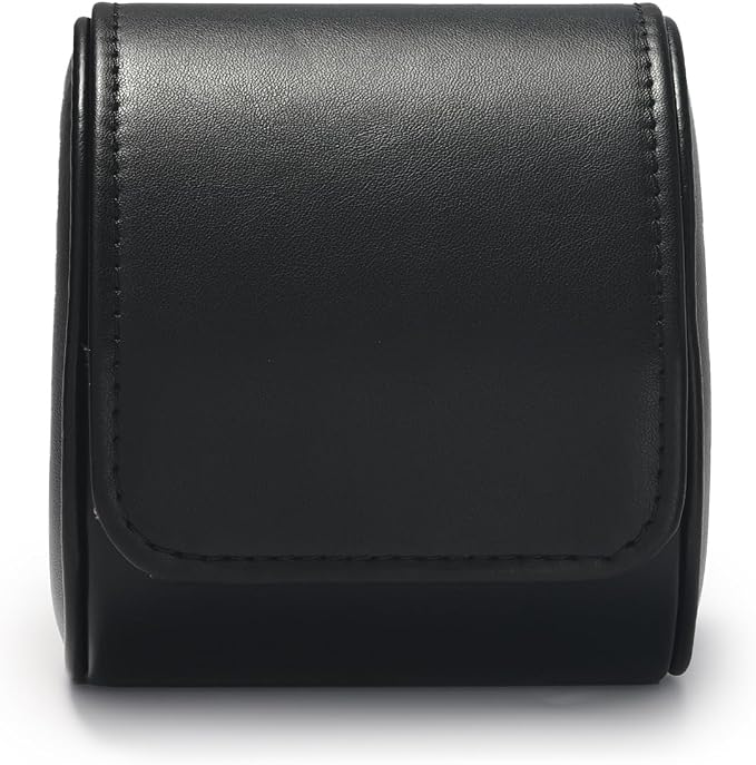 Oirlv Premium Leather Watch Roll Travel Case Single Watch Box
