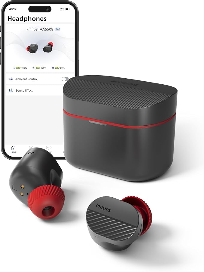 PHILIPS TAA5508 Wireless Earbuds, True Wireless Headphones