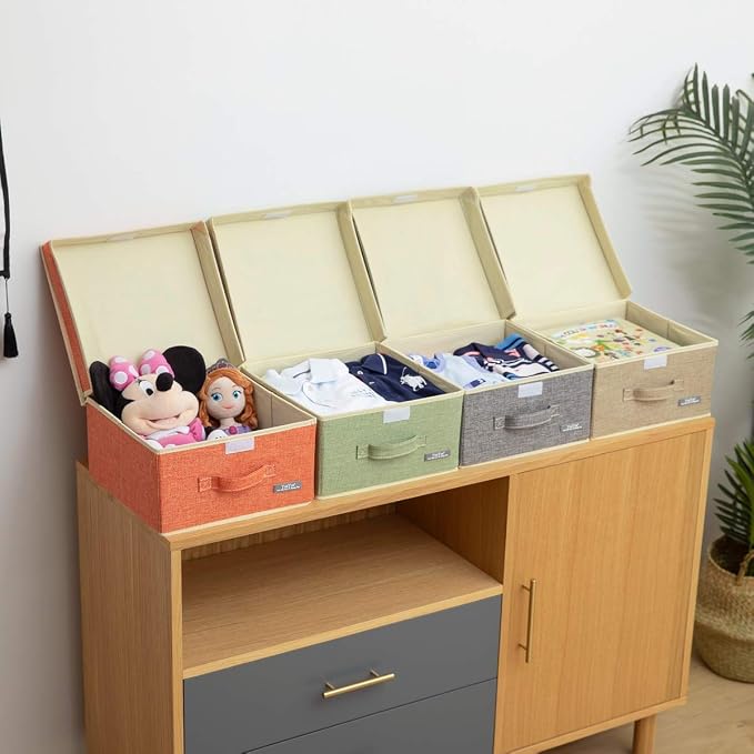 YueYue Small 4 Pack Fabric Stroage Box