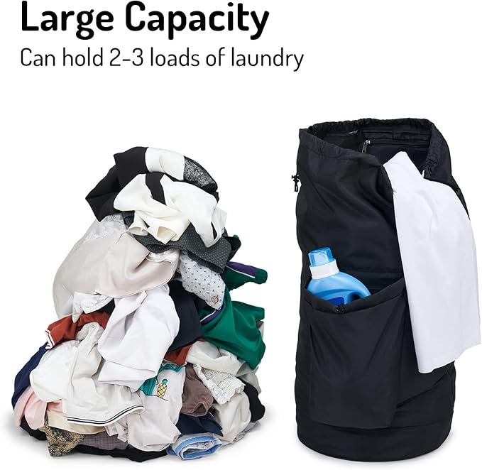 Laundry Backpack Bag, Dirty Clothes Travel Laundry Bag