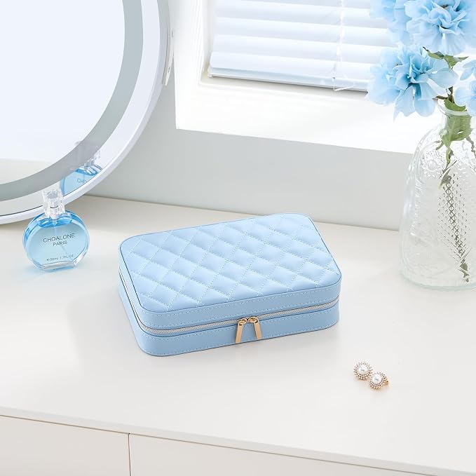 Lolalet Travel Jewelry Case for Women, Travel Jewelry Organizer Box