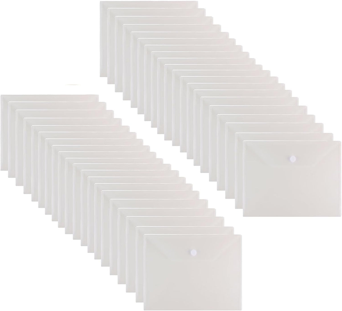 11 x 14 Large Clear Plastic Envelopes Document File Storage Holder 40 Pack Hook Loop Closure