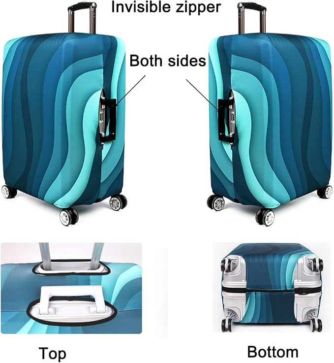 MosaiRudo Thicker Luggage Cover Elastic Suitcase Cover Protector Fits 18-32