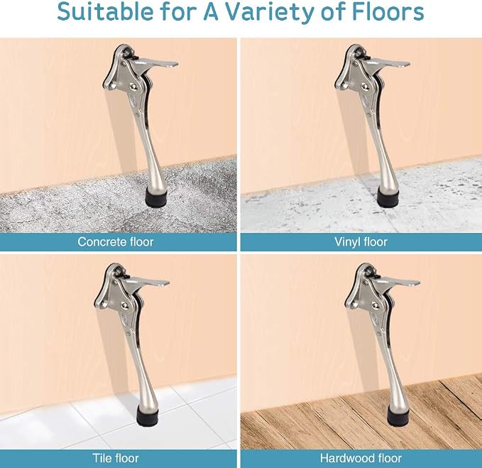 Door Stopper, One-Touch semi-Automatic Metal Door Stopper,