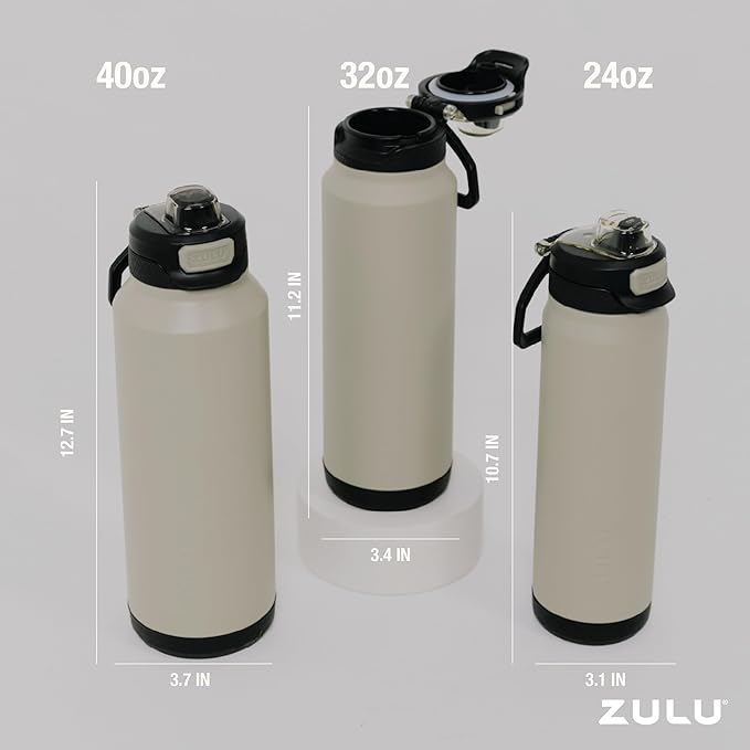 ZULU Powerfill Pro 40oz Stainless Steel Water Bottle