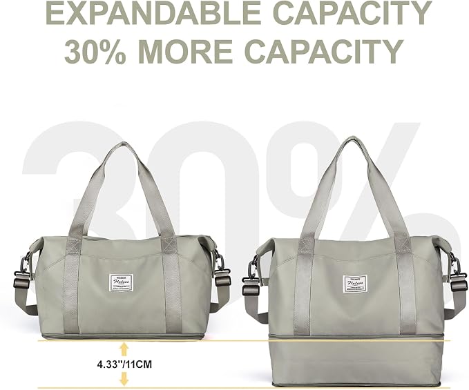 Travel Duffel Bag, Sports Tote Gym Bag, Shoulder Weekender Overnight Bag