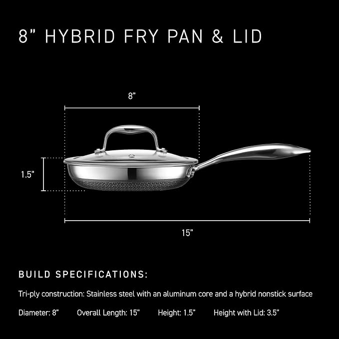 HexClad Hybrid Nonstick 8-Inch Frying Pan