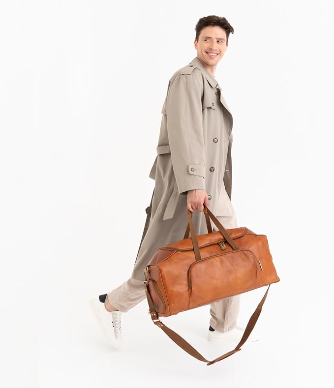 Berliner Bags Vintage Genuine Leather Duffle Denver XL