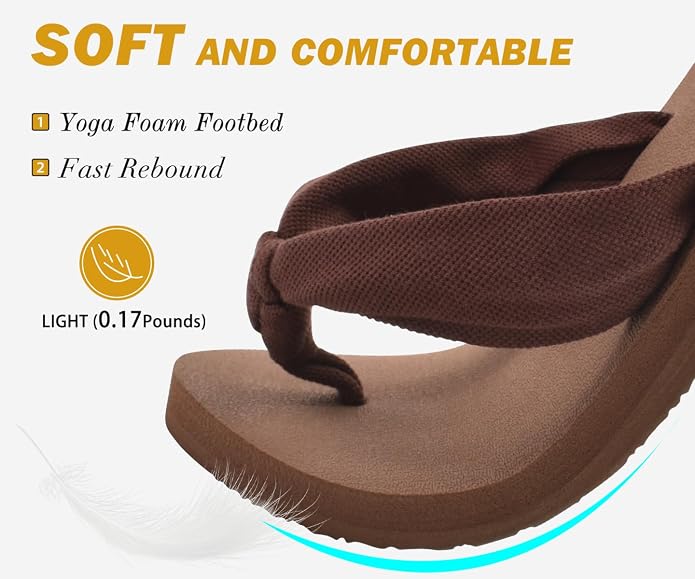 KuaiLu Flip Flops for Women