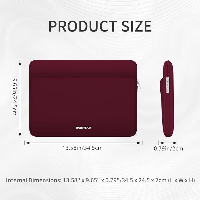 RAINYEAR Laptop Sleeve Case 13.3 Inch, Protective Portable Case
