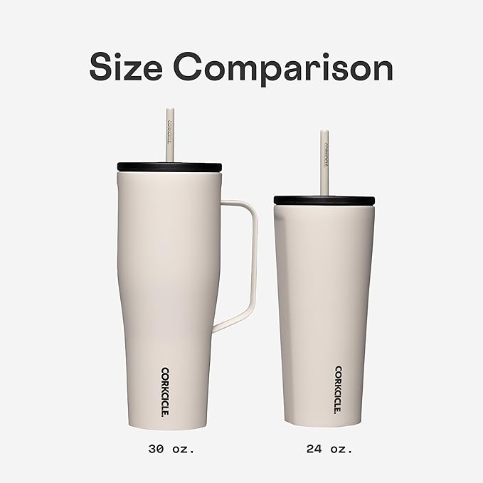 Corkcicle Cold Cup Insulated Tumbler with Straw - Keeps Drinks Cold for 12 Hours - Triple-Insulated Stainless Steel - Leak-Resistant Lid - Summer Drinkware Gift - 24 oz - Unicorn Magic