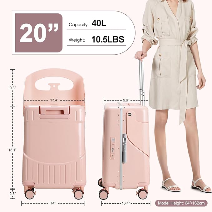 Ride On Luggage with Foldable Seat