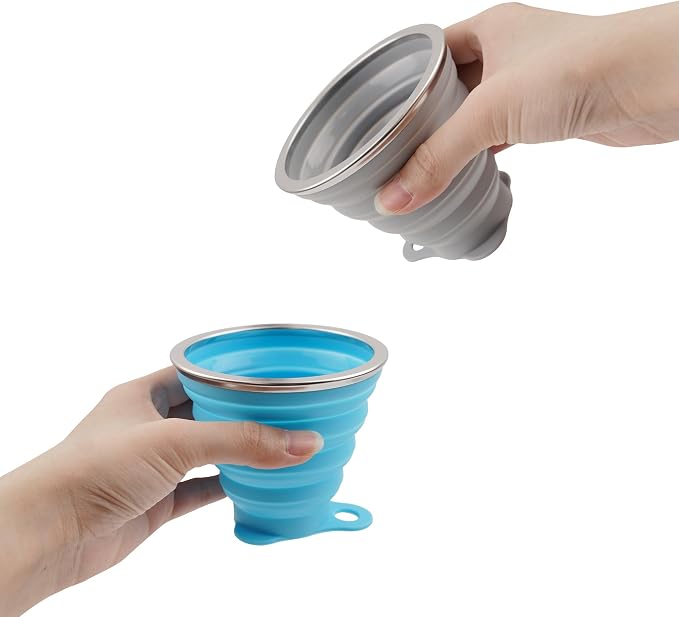 2 Pack Collapsible Silicone Travel Cups