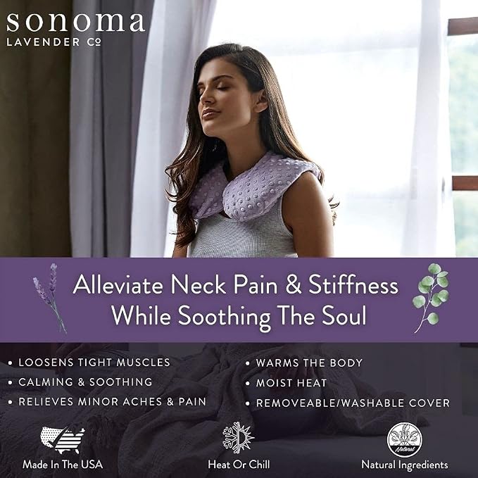 Luxury Eucalyptus Heatable/Chillable Neck Pillow by Sonoma Lavender,