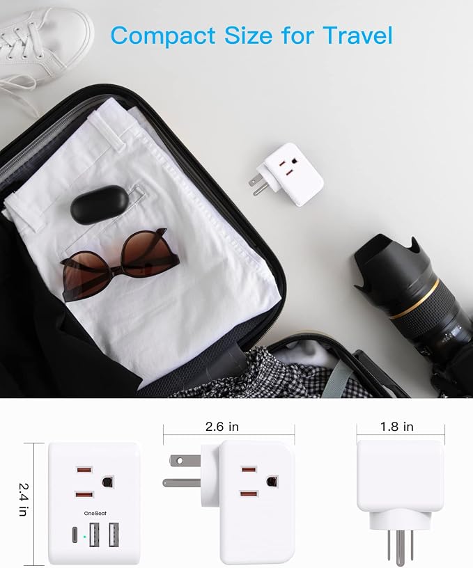 Multi Plug Outlet Extender, Power Strip Non Surge Protector Electric Outlet