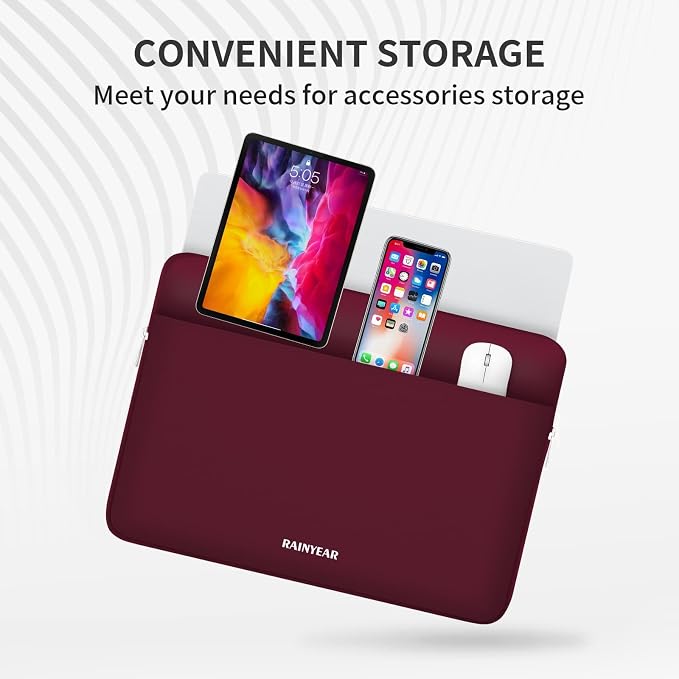 RAINYEAR Laptop Sleeve Case 13.3 Inch, Protective Portable Case