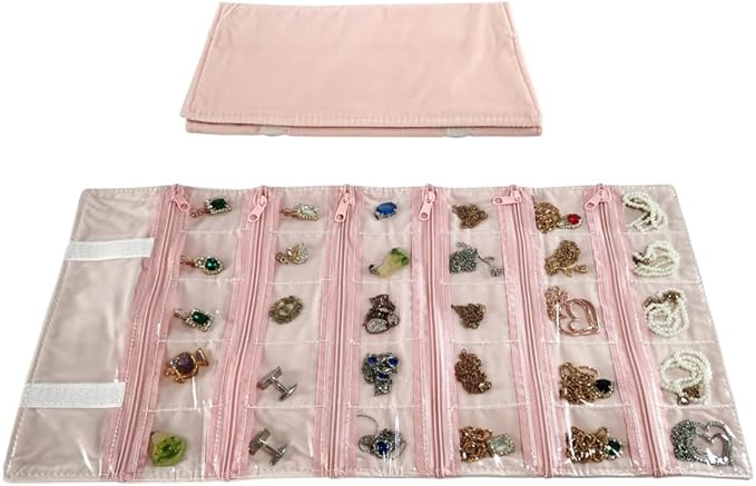 Travel Jewelry Roll Bag Portable Organizer Pouch