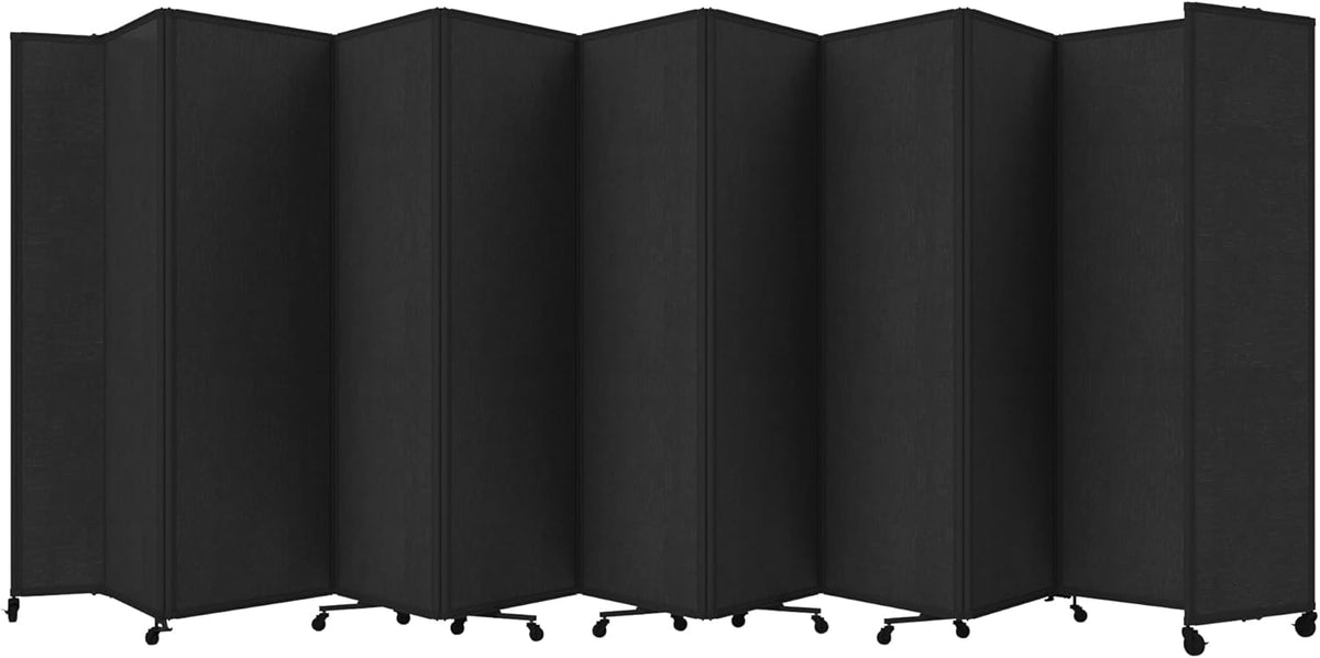 Versare Room Divider 360 Portable Wall Partition | Folding Panels | Large Freestanding Divider | Locking Wheels | Temporary Room Separator