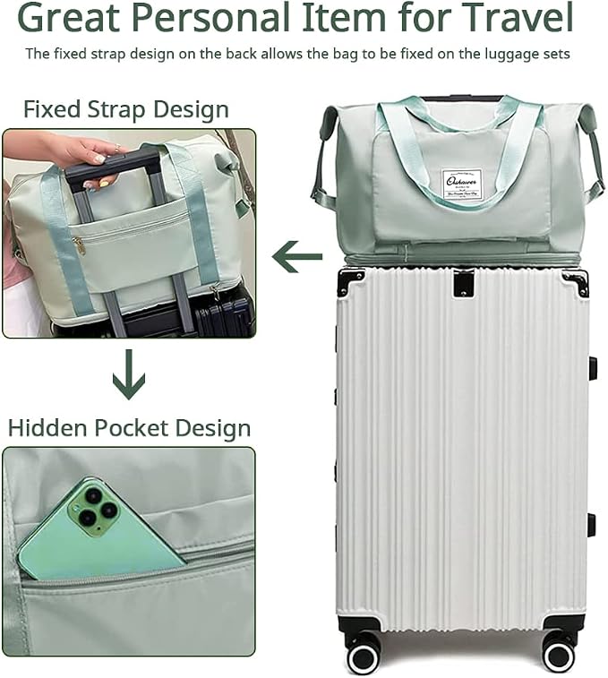 Large Capacity Foldable Travel Bag Expandable Portable Carry on Bag Dry&Wet