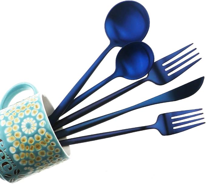 Gugrida 20-Piece 18/10 Stainless Steel Flatware Silverware, Luxury Dinnerware