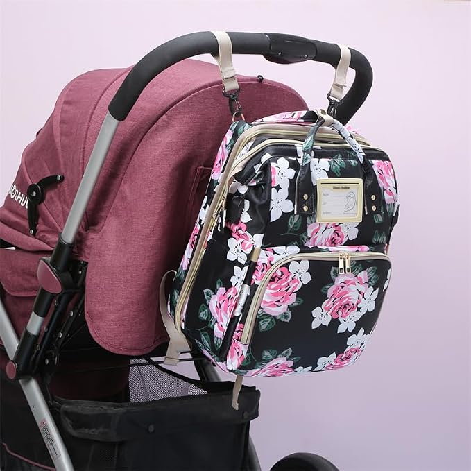 Diaper Bag Backpack with Changing Station, Foldable