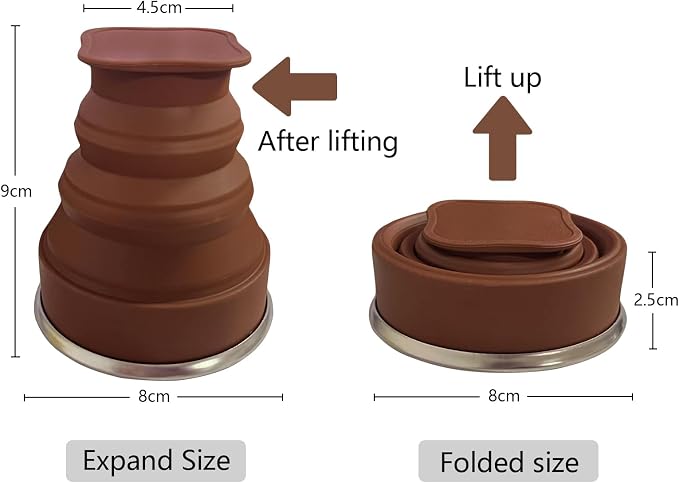 200ML Collapsible Cup- Silicone Foldable Expandable Folding Drinking Cup