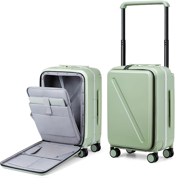 MILADA Wide Handle Carry On Luggage