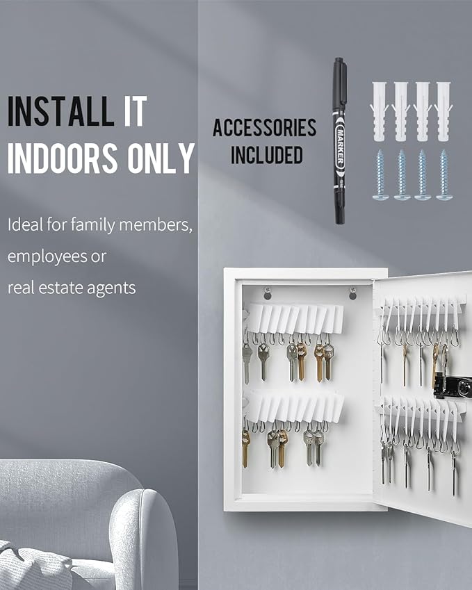 Uniclife 40 Position Slotted Key Cabinet