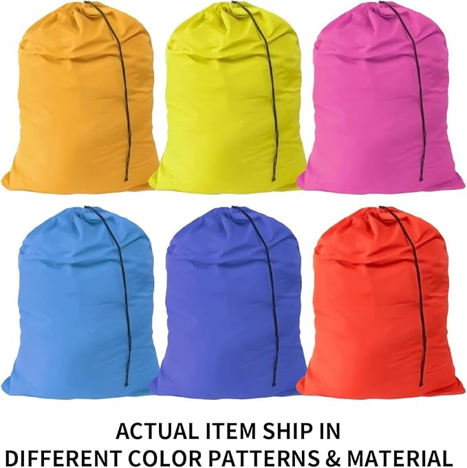 Pop Up Hampers 3 Pack with Extra Large Laundry Bags 6 Pack, Varied Colors