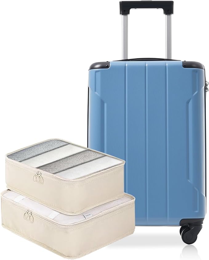 Merax Carry on Luggage Set, 20 Inch Hardshell ABS Suitcase