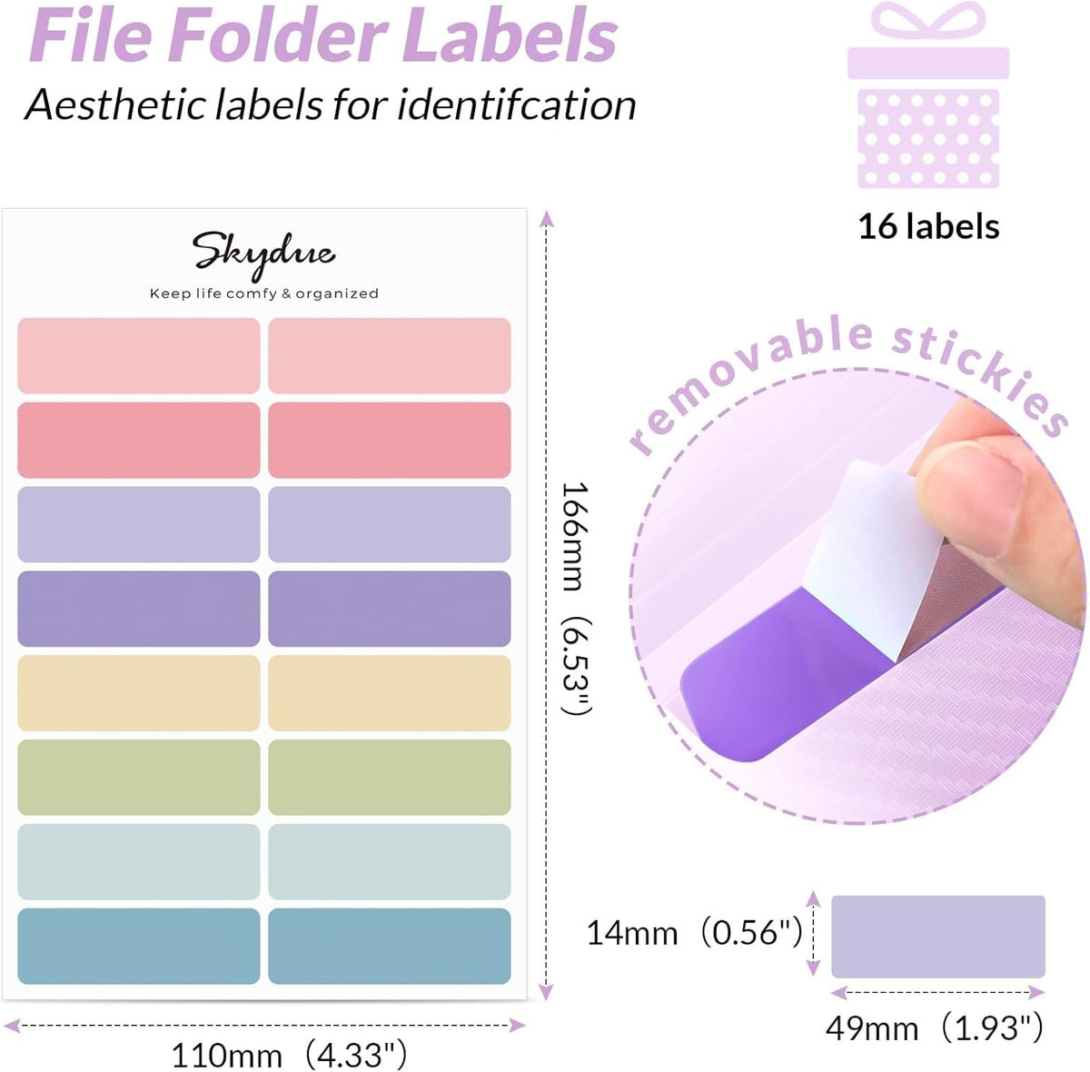 SKYDUE Expanding File Folder with 7 Pockets, Accordion File Organizer, Portable Folders for Documents, School Office Supplies Bungee Closure, Letter/A4 Size Purple