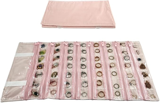 Travel Jewelry Roll Bag Portable Organizer Pouch