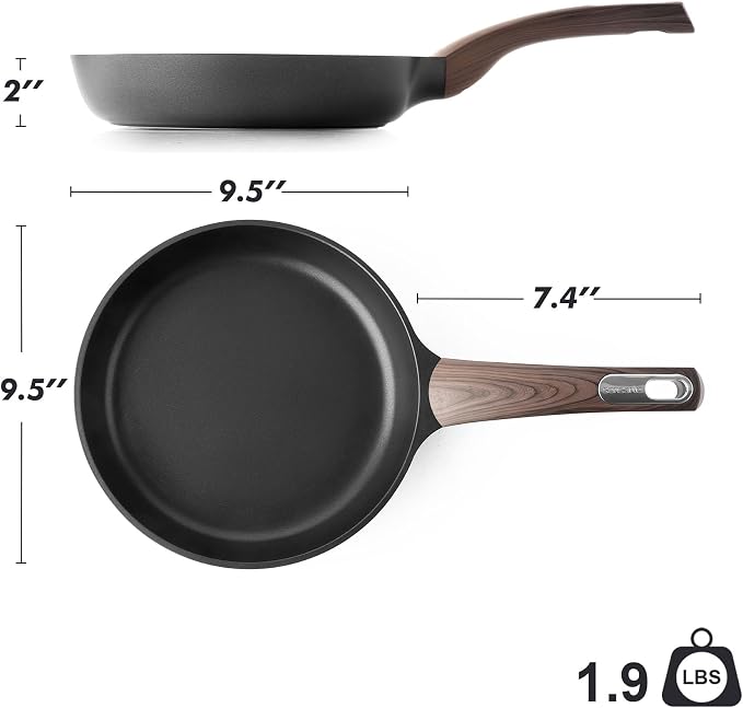 SENSARTE Nonstick Frying Pan Skillet 9.5Inch Non Stick Egg Pan Omelette Pans