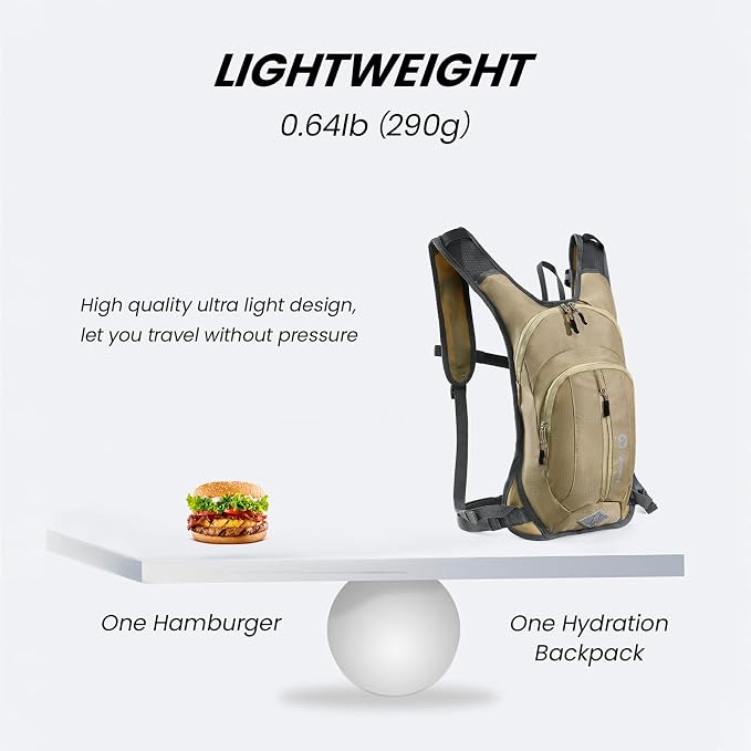 Nepest Hydration Pack Backpack for Women & Men, Lightweight Water Backpack