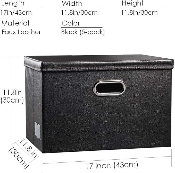 PRANDOM Large Stackable Storage Boxes