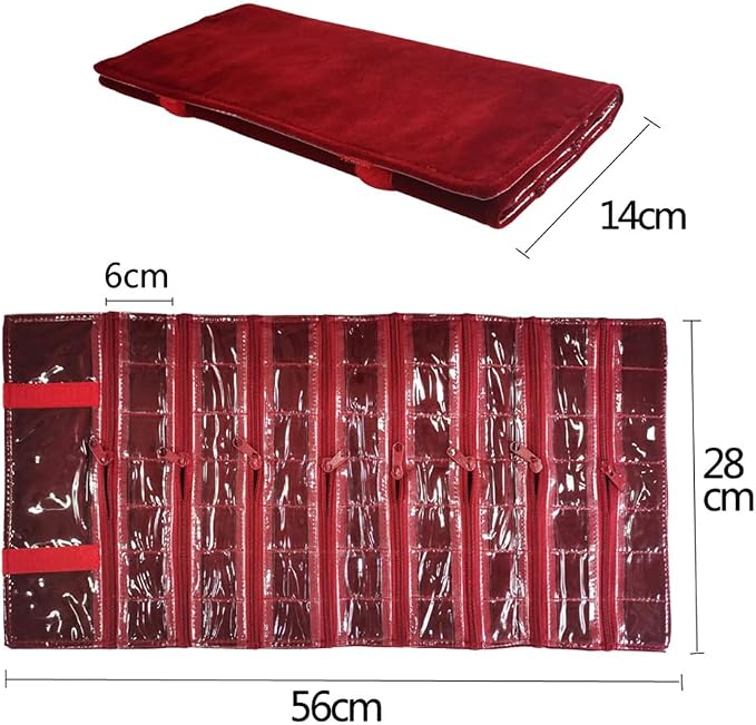 Travel Jewelry Roll Bag Portable Organizer Pouch