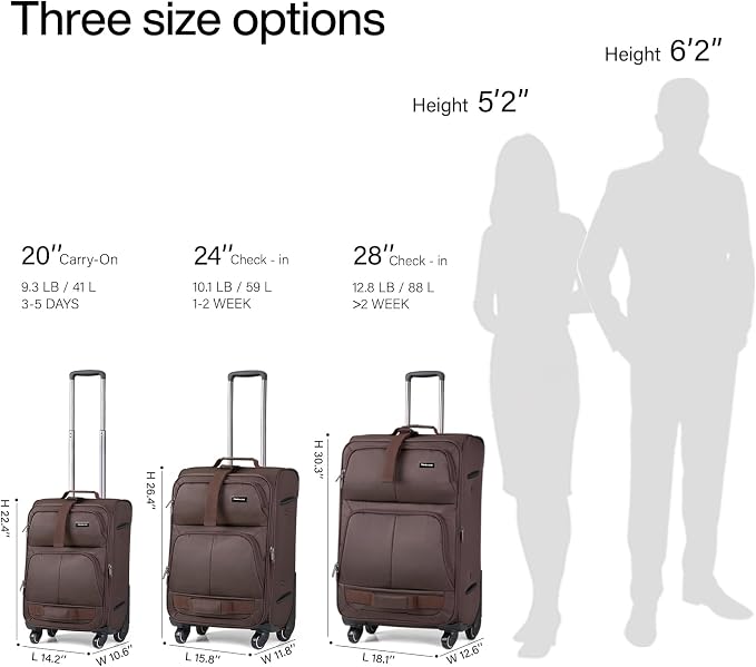 Hanke 28 Inch Softside Expandable Luggage